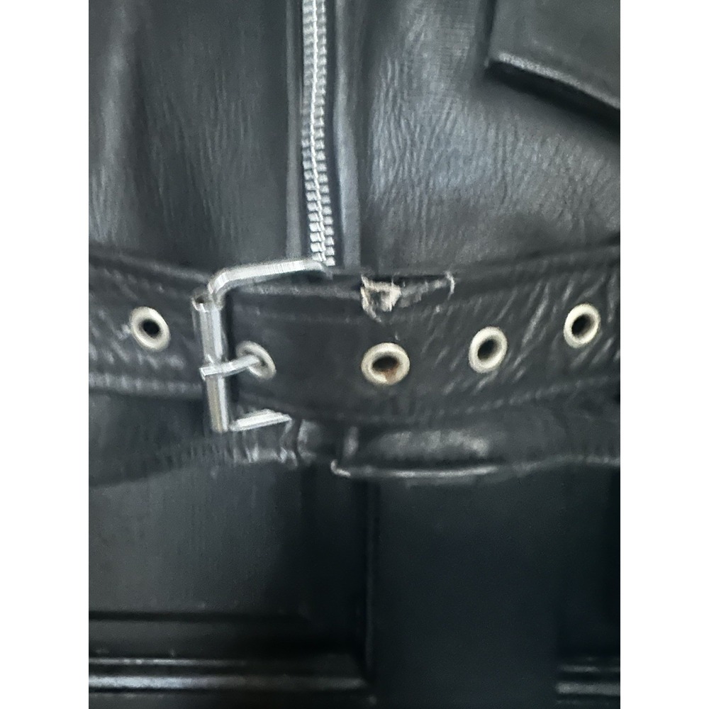 Women's‎ Rebel Ryder Black Leather Jacket  - Size 40 - Picture 6 of 6